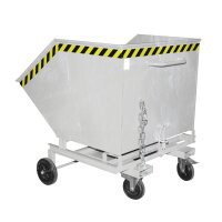 Bauer Kastenwagen für Schüttgüter mit Einfahrtaschen 1,0 m³ - max. 300 kg - Stahl - feuerverzinkt