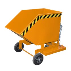 Bauer Kastenwagen für Schüttgüter mit Einfahrtaschen 0,25 m³ - max. 300 kg - Stahl lackiert - RAL 2000 Gelborange