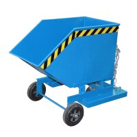 Bauer Kastenwagen f&uuml;r Sch&uuml;ttg&uuml;ter mit Einfahrtaschen 0,25 m&sup3; - max. 300 kg - Stahl lackiert - RAL 5012 Lichtblau