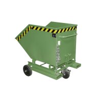 Bauer Kastenwagen für Schüttgüter mit Einfahrtaschen 0,4 m³ - max. 300 kg - Stahl lackiert - RAL 6011 Resedagrün