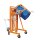 Bauer Fass Liftomat für 1 x 110-220 Liter Fässer - Hydraulische Ausführung mit Handpumpe - Stahl lackiert - RAL 2000 Gelborange