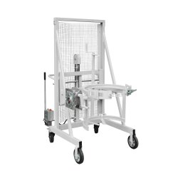 Bauer Fass Liftomat für 1 x 110-220 Liter Fässer - Hydraulische Ausführung mit Handpumpe - Stahl - feuerverzinkt