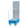 Bauer Fahrbare Auffangwanne mit Lochplattenwand für 2 x 60 Liter Fass - Gitterrost - Schiebegriff - Stahl lackiert - RAL 5012 Lichtblau