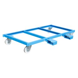 Bauer 2550 kg Langgutseitenwagen mit klappbaren Einfahrtaschen für den Transport - Stahl lackiert - RAL 5012 Lichtblau
