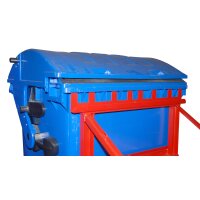 Bauer M&uuml;lltonnenheber f&uuml;r 2x 80-360 Liter M&uuml;llgrossbeh&auml;lter - max. 400 kg Belastung Stahl lackiert - RAL 5012 Lichtblau