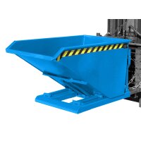 Bauer Kippbeh&auml;lter mit Scheren-Kipp-Mechanismus 0,5 m&sup3; - max. 1000 kg - Stahl lackiert - RAL 5012 Lichtblau