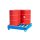 Bauer Auffangwanne für 4 x 200 Liter Fässer - 120 x 120 cm - mit Profilrost - mit Stützfüßen - Stahl lackiert - RAL 5012 Lichtblau