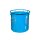 Bauer Rundbehälter mit Bodenentleerung  0,3 m³ - max. 500 kg - Stahl lackiert - RAL 5012 Lichtblau