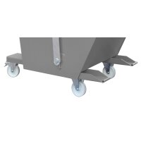 Bauer Kippbehälter mit Runddeckel 1,0 m³ - max. 1500 kg - Stahl lackiert - RAL 3000 Feuerrot