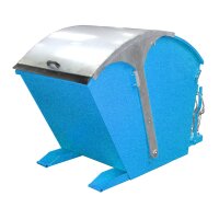 Bauer Kippbehälter mit Runddeckel 1,0 m³ - max. 1500 kg - Stahl lackiert - RAL 5012 Lichtblau