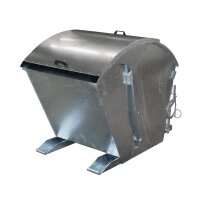 Bauer Kippbehälter mit Runddeckel 1,0 m³ - max. 1500 kg - Stahl - feuerverzinkt