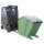 Bauer Kippbehälter mit Runddeckel 0,75 m³ - max. 1000 kg - Stahl lackiert - RAL 6011 Resedagrün