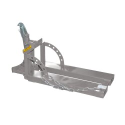 Bauer Fasslifter 1 Fass - max. 100 kg - für gefüllte 60-l-Stahl-Spundfässer - Stahl - lackiert - RAL 7005 Mausgrau