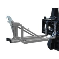 Bauer Fasslifter 1 Fass - max. 800 kg - für gefüllte Kunststoff-Deckelfässer - Stahl - lackiert - RAL 7005 Mausgrau