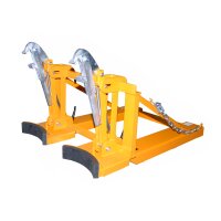 Bauer Fasslifter 2 Fässer - max. 1600 kg - für gefüllte Kunststoff-Deckelfässer - Stahl - lackiert - RAL 2000 Gelborange