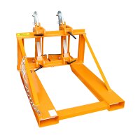 Bauer Fasslifter 2 Fässer - max. 1600 kg - für gefüllte Kunststoff-Deckelfässer - Stahl - lackiert - RAL 2000 Gelborange