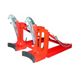 Bauer Fasslifter 2 Fässer - max. 1600 kg - für gefüllte Kunststoff-Deckelfässer - Stahl - lackiert - RAL 3000 Feuerrot