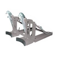 Bauer Fasslifter 2 Fässer - max. 1600 kg - für gefüllte Kunststoff-Deckelfässer - Stahl - lackiert - RAL 7005 Mausgrau