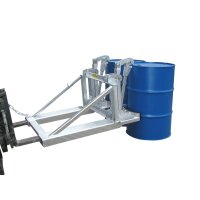 Bauer Fasslifter 2 Fässer - max. 1600 kg - für Rollreifenfässer und 220-l-Kunststoff-L-Ringfässer - Stahl - feuerverzinkt