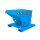 Bauer Spänebehälter mit 3-seitiger Kippfunktion 0,3 m³ - max. 750 kg - Stahl - lackiert - RAL 5012 Lichtblau