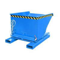 Bauer Spänebehälter mit 3-seitiger Kippfunktion 0,6 m³ - max. 1000 kg - Stahl - lackiert - RAL 5012 Lichtblau