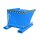 Bauer Spänebehälter mit 3-seitiger Kippfunktion 0,6 m³ - max. 1000 kg - Stahl - lackiert - RAL 5012 Lichtblau