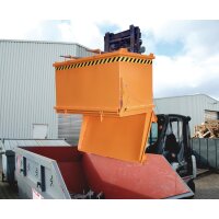 Bauer Stabiler Klappbodenbehälter 2,0 m³ - max. 2000 kg - Stahl - lackiert - RAL 2000 Gelborange