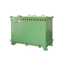 Bauer Stabiler Klappbodenbehälter 2,0 m³ - max. 2000 kg - Stahl - lackiert - RAL 6011 Resedagrün