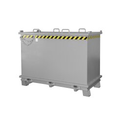 Bauer Stabiler Klappbodenbehälter 2,0 m³ - max. 2000 kg - Stahl - lackiert - RAL 7005 Mausgrau