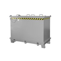 Bauer Stabiler Klappbodenbehälter 2,0 m³ - max. 2000 kg - Stahl - lackiert - RAL 7005 Mausgrau