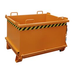 Bauer Stabiler Klappbodenbehälter 0,75 m³ - max. 1500 kg - Stahl - lackiert - RAL 2000 Gelborange
