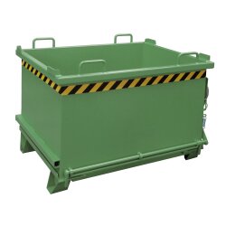 Bauer Stabiler Klappbodenbehälter 0,75 m³ - max. 1500 kg - Stahl - lackiert - RAL 6011 Resedagrün