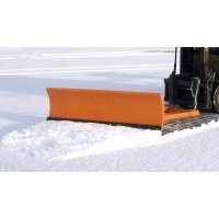 Bauer 150 cm Schneeschieber f&uuml;r Stapler Gummisch&uuml;rfleiste rechts und links verstellbar - lackiert - RAL 2000 Gelborange