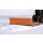 Bauer 150 cm Schneeschieber für Stapler Gummischürfleiste rechts und links verstellbar - lackiert - RAL 2000 Gelborange