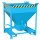 Bauer Silobehälter 0,37 m³ mit Einfahrtaschen ohne Schiebeverschluss  - Stahl - lackiert - RAL 5012 Lichtblau