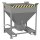 Bauer Silobehälter 0,37 m³ mit Einfahrtaschen ohne Schiebeverschluss  - Stahl - lackiert - RAL 7005 Mausgrau
