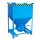 Bauer Silobehälter 0,6 m³ mit Einfahrtaschen ohne Schiebeverschluss  - Stahl - lackiert - RAL 5012 Lichtblau