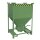 Bauer Silobehälter 0,6 m³ mit Einfahrtaschen ohne Schiebeverschluss  - Stahl - lackiert - RAL 6011 Resedagrün