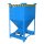 Bauer Silobehälter 0,6 m³ mit Einfahrtaschen mit Schiebeverschluss  - Stahl - lackiert - RAL 5012 Lichtblau
