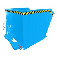 Bauer Kippbarer Spänebehälter - Ablasshahn - 1,0 m³ - max. 1500 kg - Stahl - lackiert - RAL 5012 Lichtblau