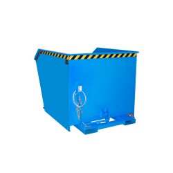 Bauer Kippbarer Spänebehälter - Ablasshahn - 1,5 m³ - max. 1500 kg - Stahl - lackiert - RAL 5012 Lichtblau