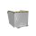 Bauer Kippbarer Spänebehälter - Ablasshahn - 1,5 m³ - max. 1500 kg - Stahl - lackiert - RAL 7005 Mausgrau