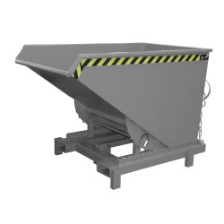 Bauer Schwerlast-Kipper mit autom. Entriegelung 1,2 m³ - max. 4000 kg - Stahl - lackiert - RAL 7005 Mausgrau