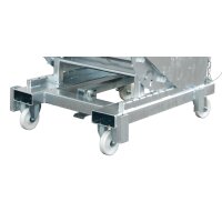 Bauer Schwerlast-Kipper mit autom. Entriegelung 1,2 m³ - max. 4000 kg - Stahl - lackiert - RAL 7005 Mausgrau