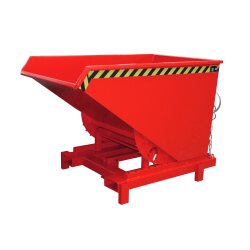 Bauer Schwerlast-Kipper mit autom. Entriegelung 0,9 m³ - max. 4000 kg - Stahl - lackiert - RAL 3000 Feuerrot