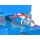 Bauer Wasserdichte Späne Kippmulde mit Siebblech 1,0 m³ - max. 300 kg - Stahl lackiert - RAL 5012 Lichtblau