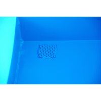 Bauer Niedrige wasserdichte Späne Kippmulde mit Sieb 0,25 m³ - max. 300 kg - Stahl - lackiert - RAL 7021 Schwarzgrau