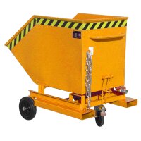 Bauer Späne Kastenwagen mit Einfahrtaschen 0,4 m³ - max. 300 kg - Stahl - lackiert - RAL 2000 Gelborange