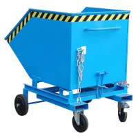 Bauer Späne Kastenwagen mit Einfahrtaschen 0,6 m³ - max. 300 kg - Stahl - lackiert - RAL 5012 Lichtblau