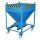 Bauer Silobehälter 0,37 m³ mit Einfahrtaschen mit Schiebeverschluss  - Stahl - lackiert - RAL 5012 Lichtblau